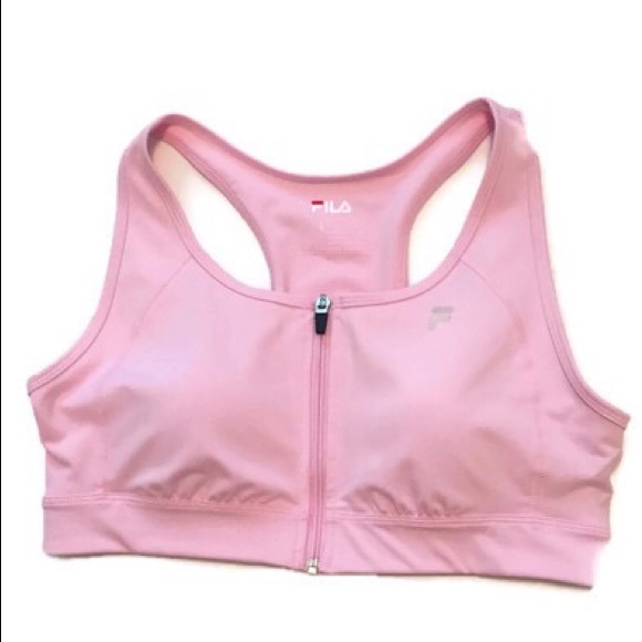 fila zip front sports bra